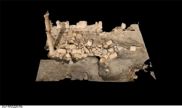 Наземная фотосъемка трех разрушенных объектов города Пальмиры